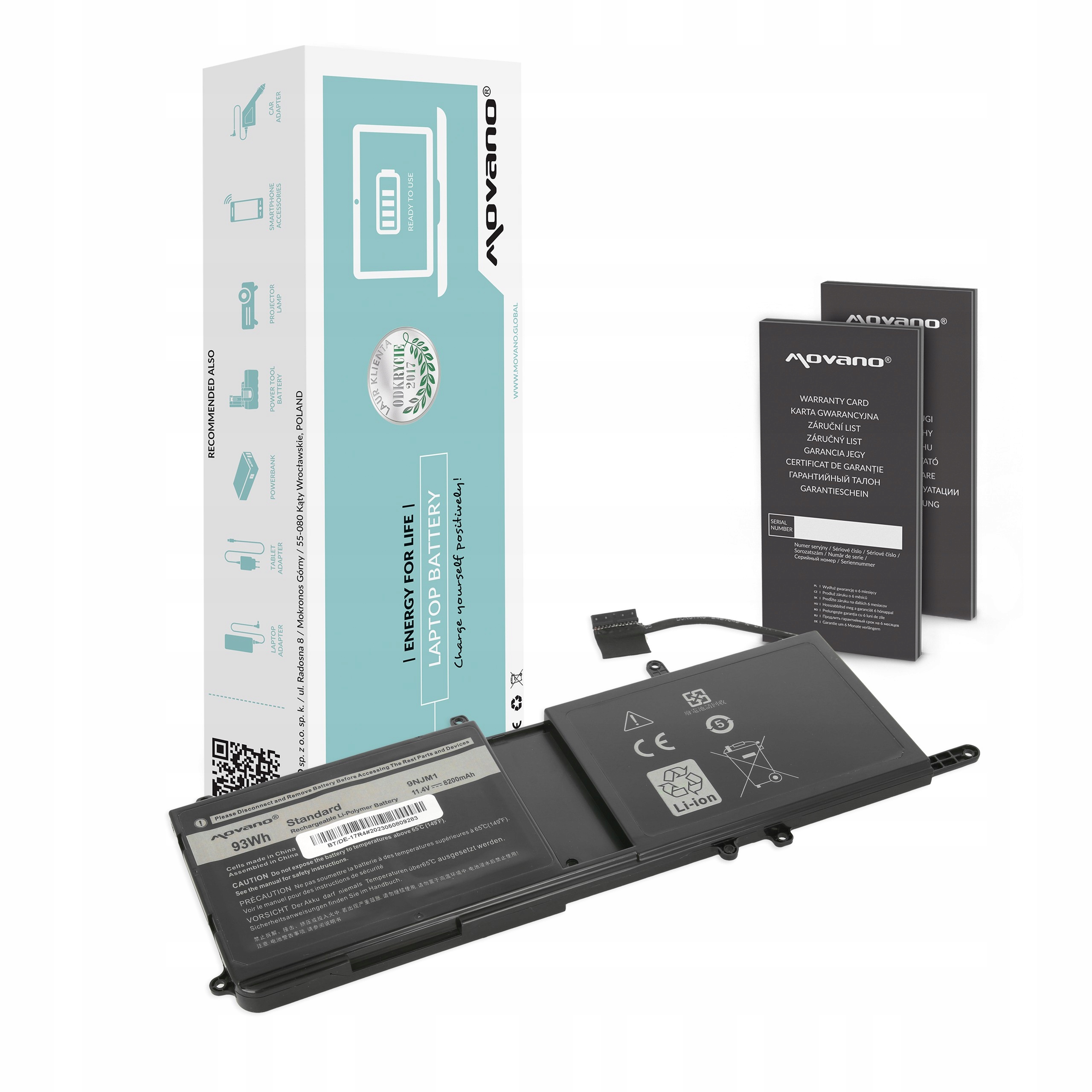 Batéria Movano pre Dell Alienware 15 R3, 17 R4, 17 R5