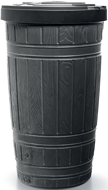 ZBIORNIK NA DESZCZÓWKĘ 265L CZARNY+PRZYŁĄCZA KRAN