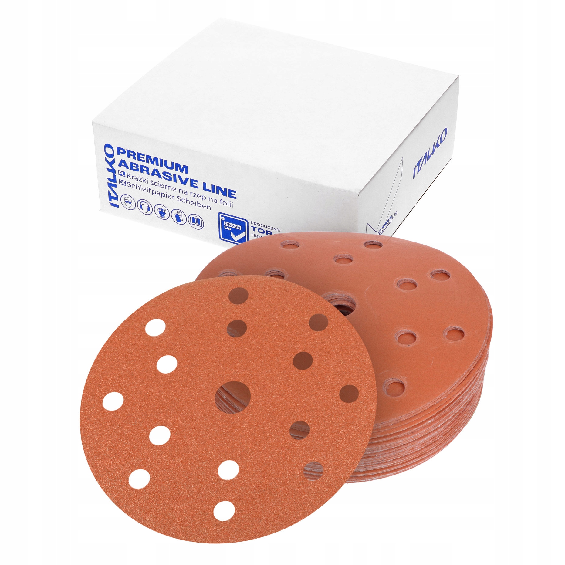

50x Krążek Ścierny Ceramiczny Na Rzep 150mm-P120