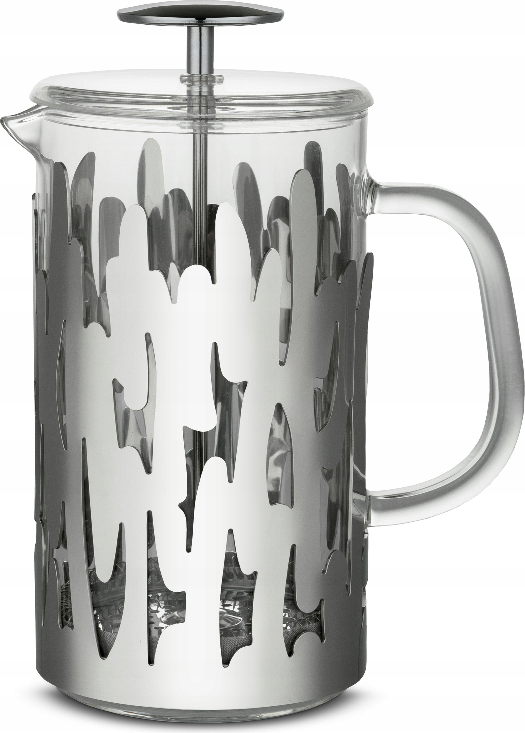 Alessi Barkoffee piestový kávovar a čajovar 720 ml strieborný