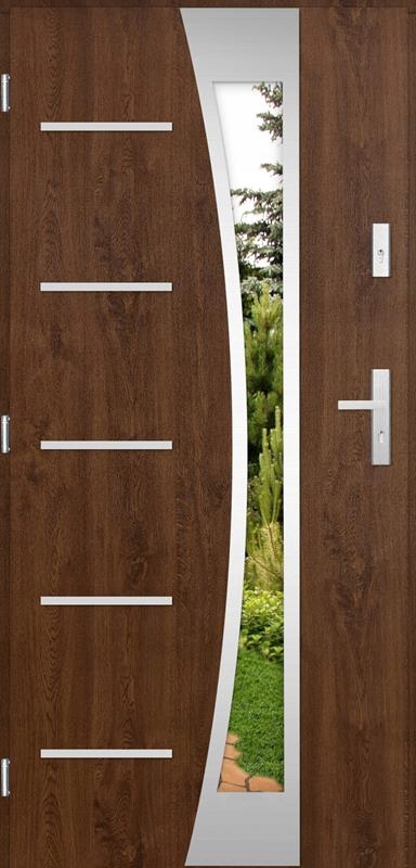 POLSKIE DRZWI ZEWNĘTRZNE INOX NWIS5P 72MM 90CM