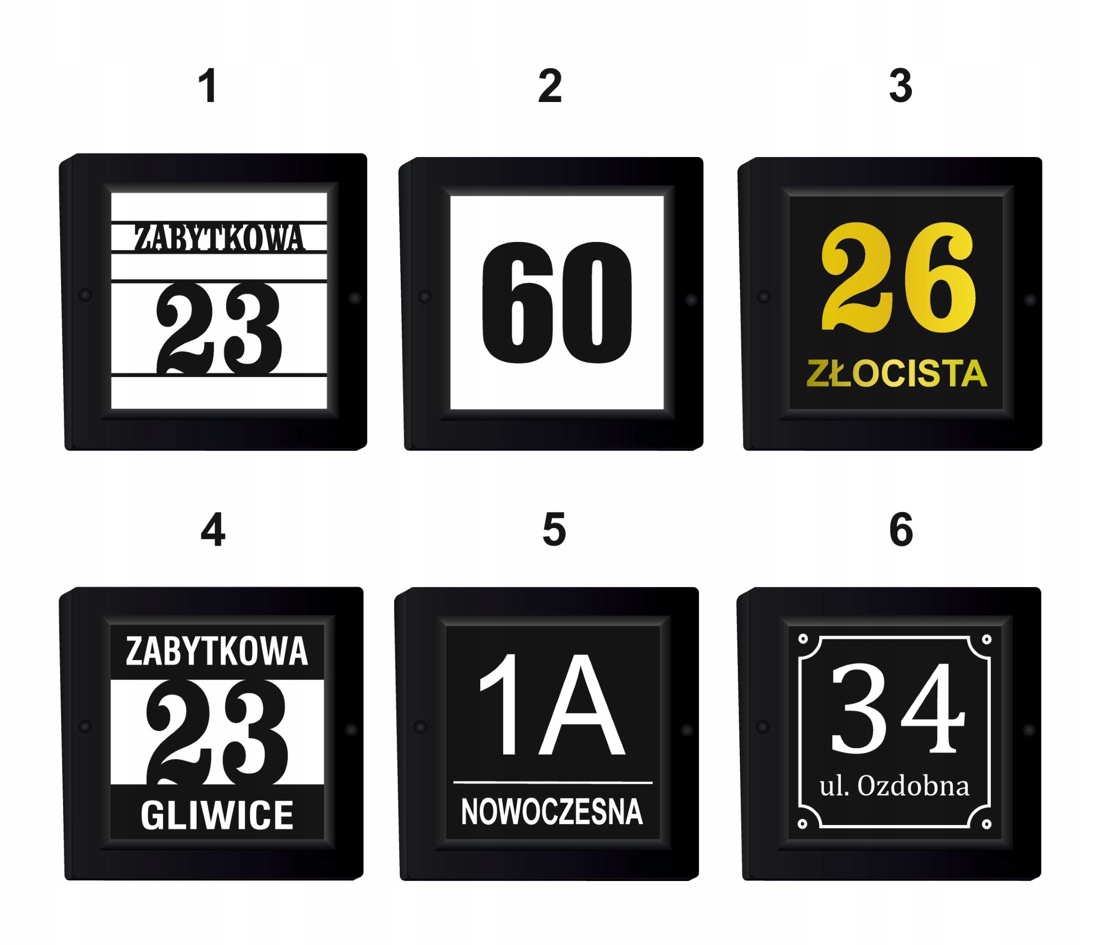 PODŚWIETLANY NUMER DOMU LED TABLICA ADRESOWA 23x23 Marka B&R