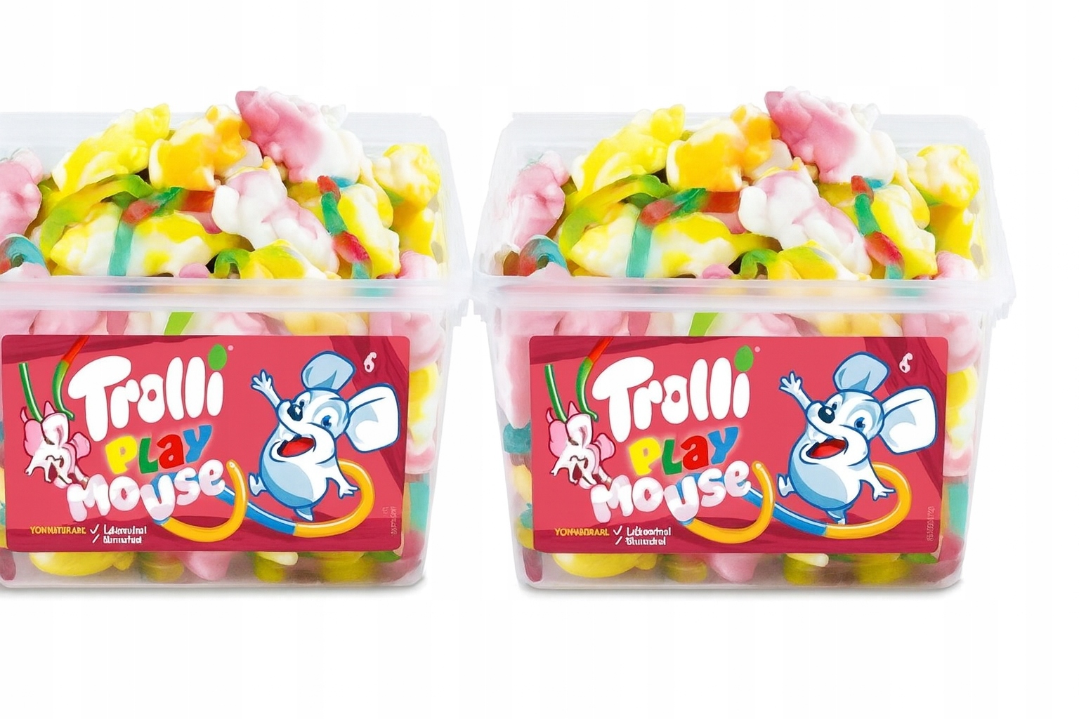 Levně Želé Bonbony myšky velké německé playmouse Trolli originální kyblík