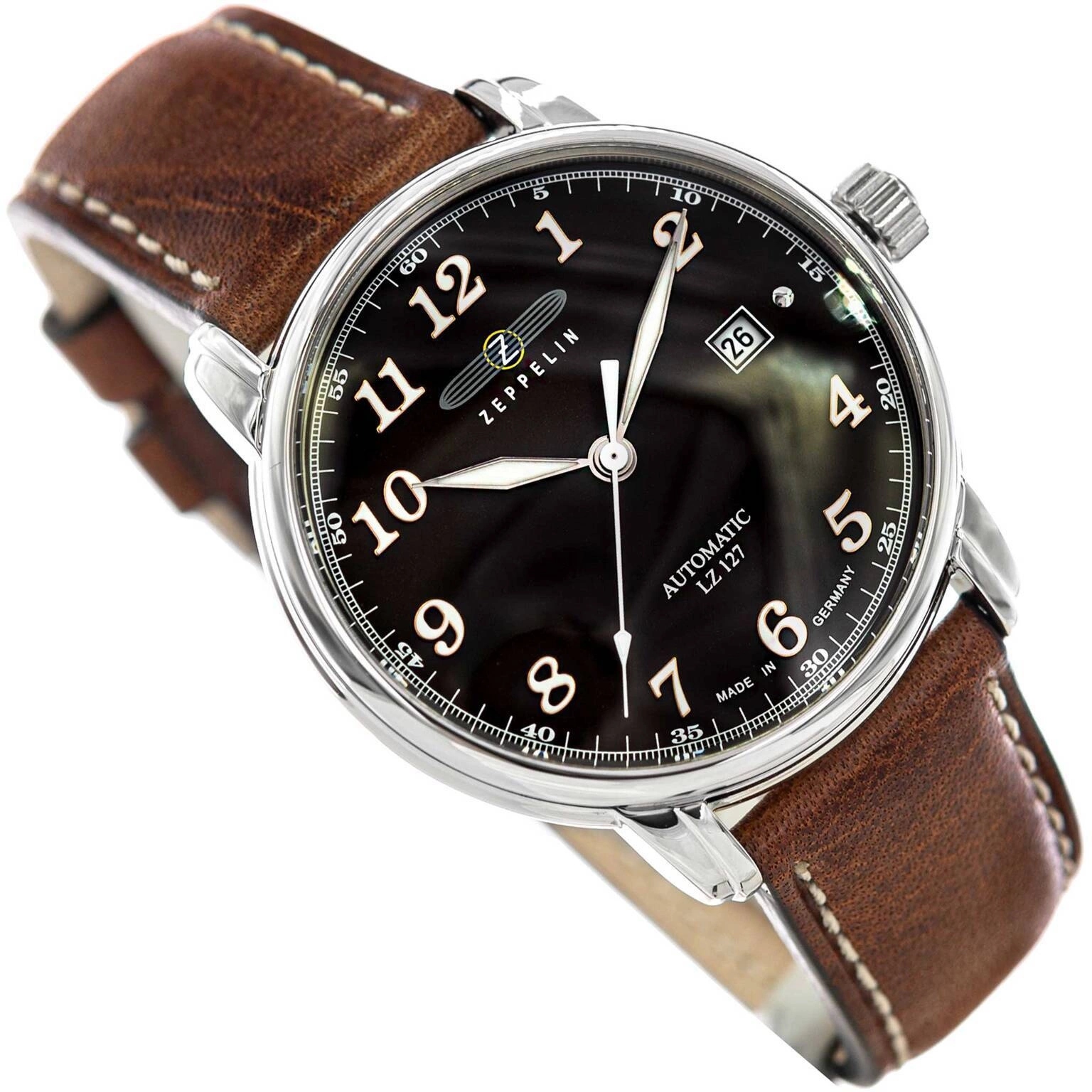 Pánské Hodinky Zeppelin 8656-3 Graf LZ127 Klasické S Datumovka Elegantní