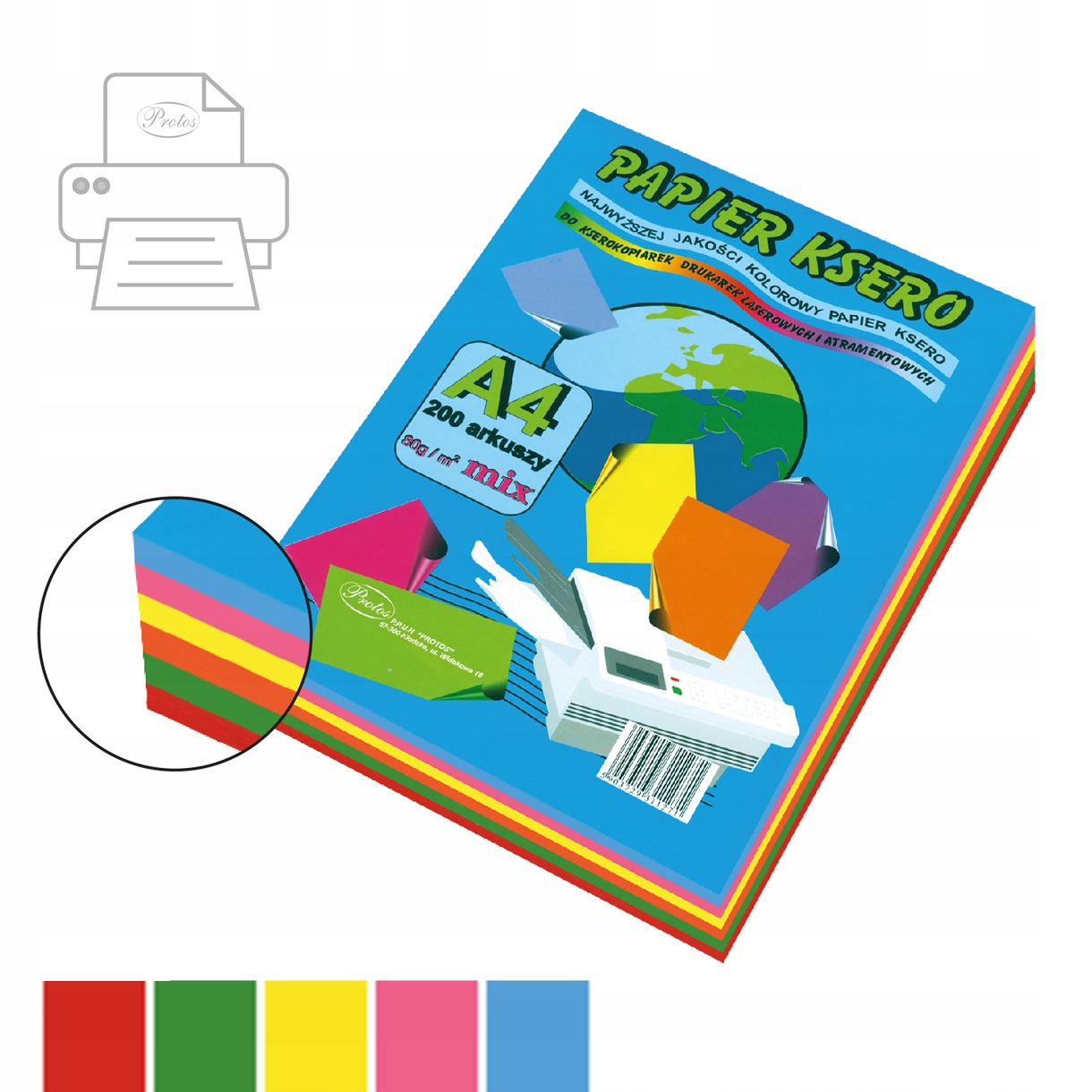

Papier ksero A4 80g mix intensywne 200 szt.