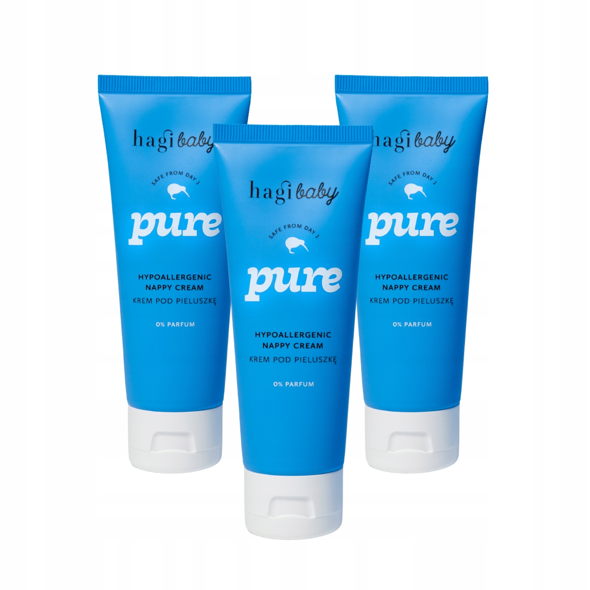 3 x Hipoalergiczny Krem pod Pieluszkę Hagi Baby Pure Naturalne Oleje 75 ml