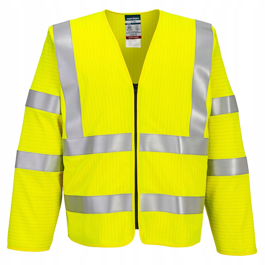 Vesta Bizflame Hi-Vis Fr s dlouhým rukávem a zipem Žlutá vel. 2XL/3XL