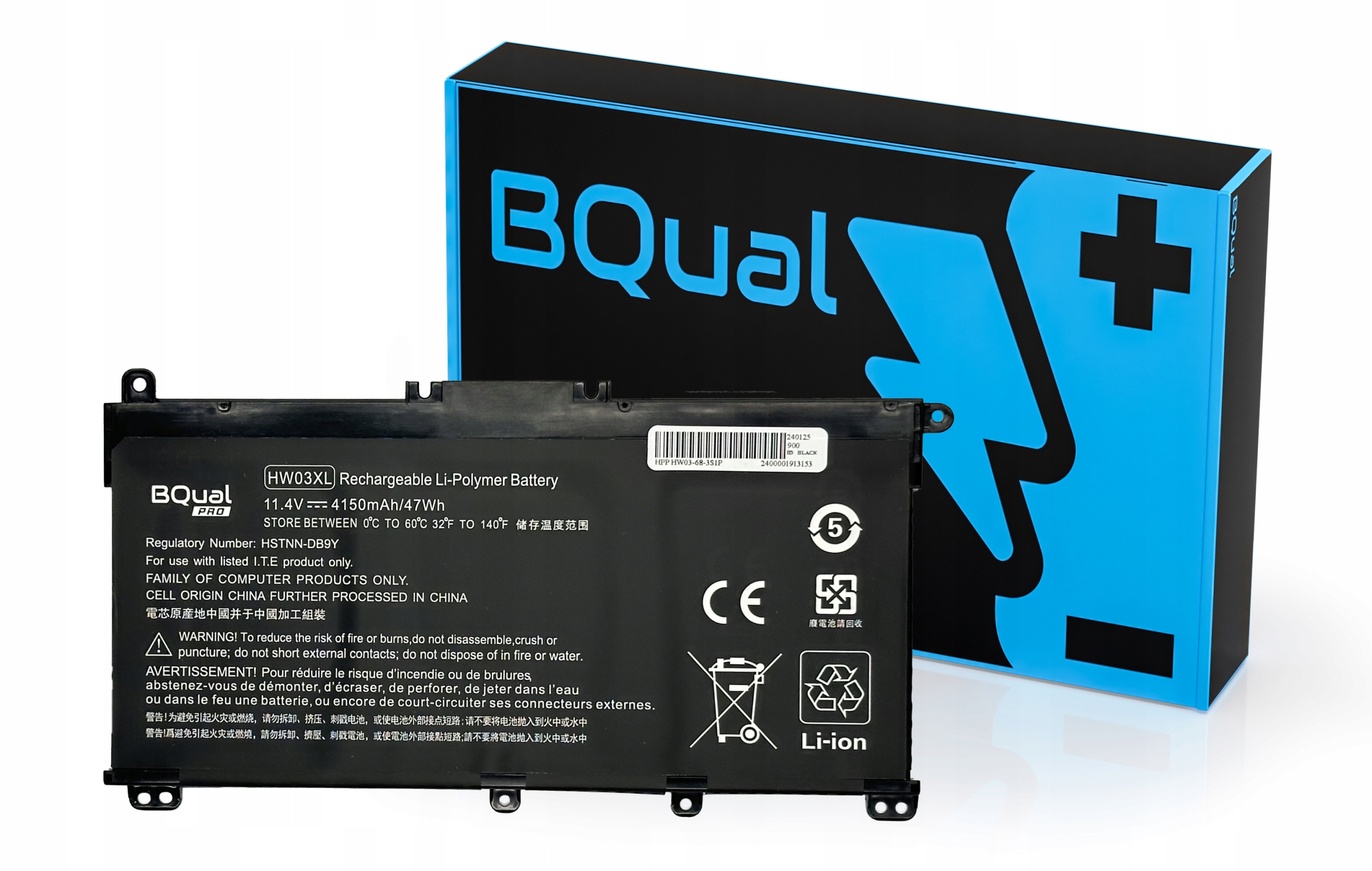 Bateria HW03XL L97300-005 do Hp 250 G9 255 G9 255 G8 15-EG 15-EH 17-CN