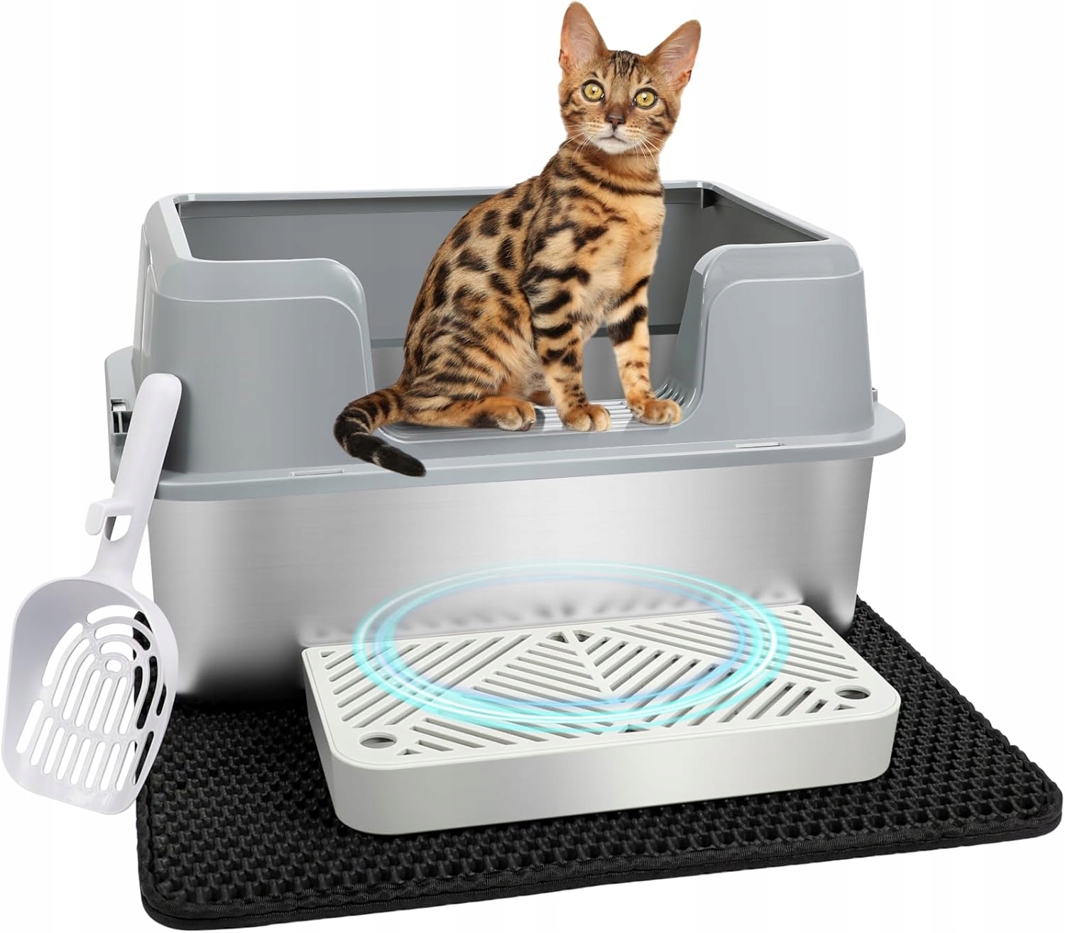 Levně Toaleta Pro Kočky Z Nerezové Oceli Je Odolný Vůči Zápachu A Snadno Se Čistí