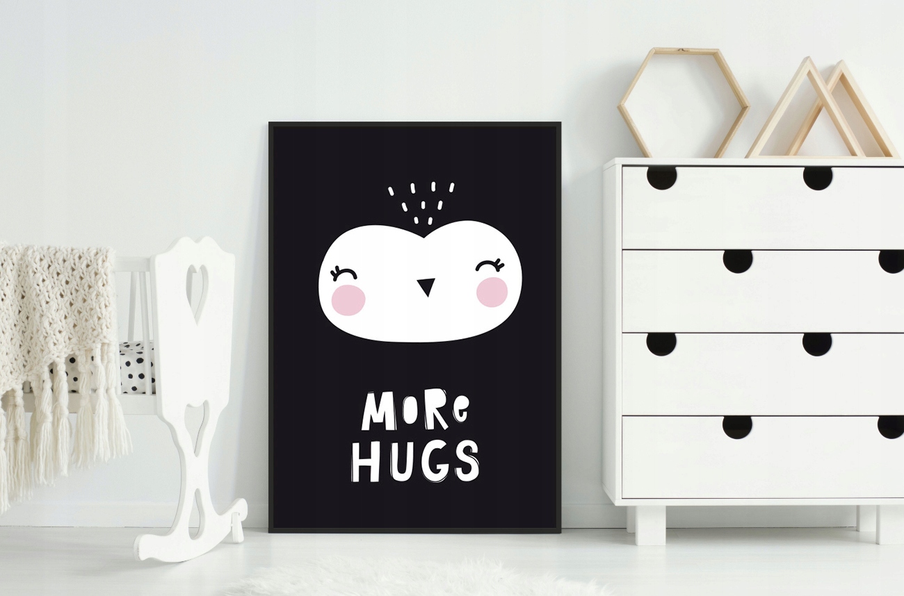 OBRAZ PLAKAT W RAMIE 33x43 cm Hugs Scandi PD348 Płeć chłopcy