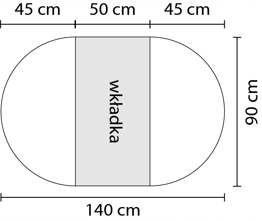 STÓŁ OKRĄGŁY ROZKŁADANY 90/2X50 LOFT Grubość blatu 5.6 cm