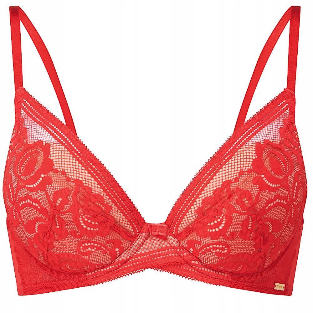 Gossard Encore allure red high apex plunge 85F 38E Červená podprsenka s hlubokým výstřihem