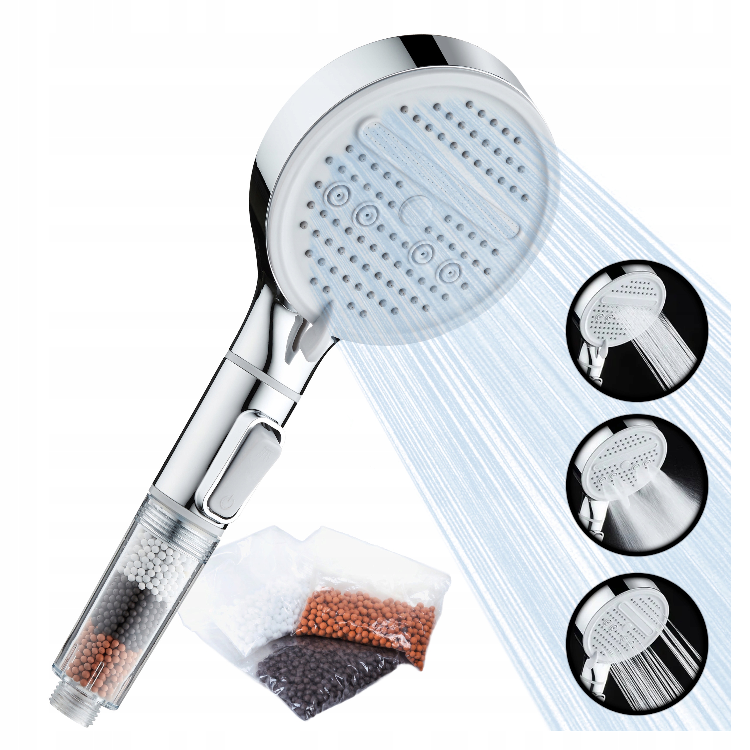 Velká kulatá sprchová hlavice s filtrem Eco LARK-SOHE-16