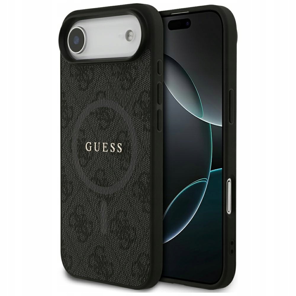Pouzdro Guess 4G Ring Classic Logo MagSafe pro iPhone Air, černé obal