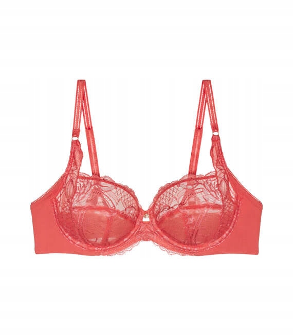 Měkká červená krajková podprsenka Triumph Wild Peony Florale W 75F
