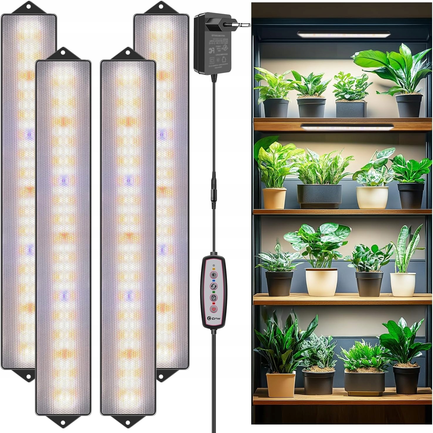 Led Lampa Pro Rostliny 420 Diod 4 Ks Časovač 16H