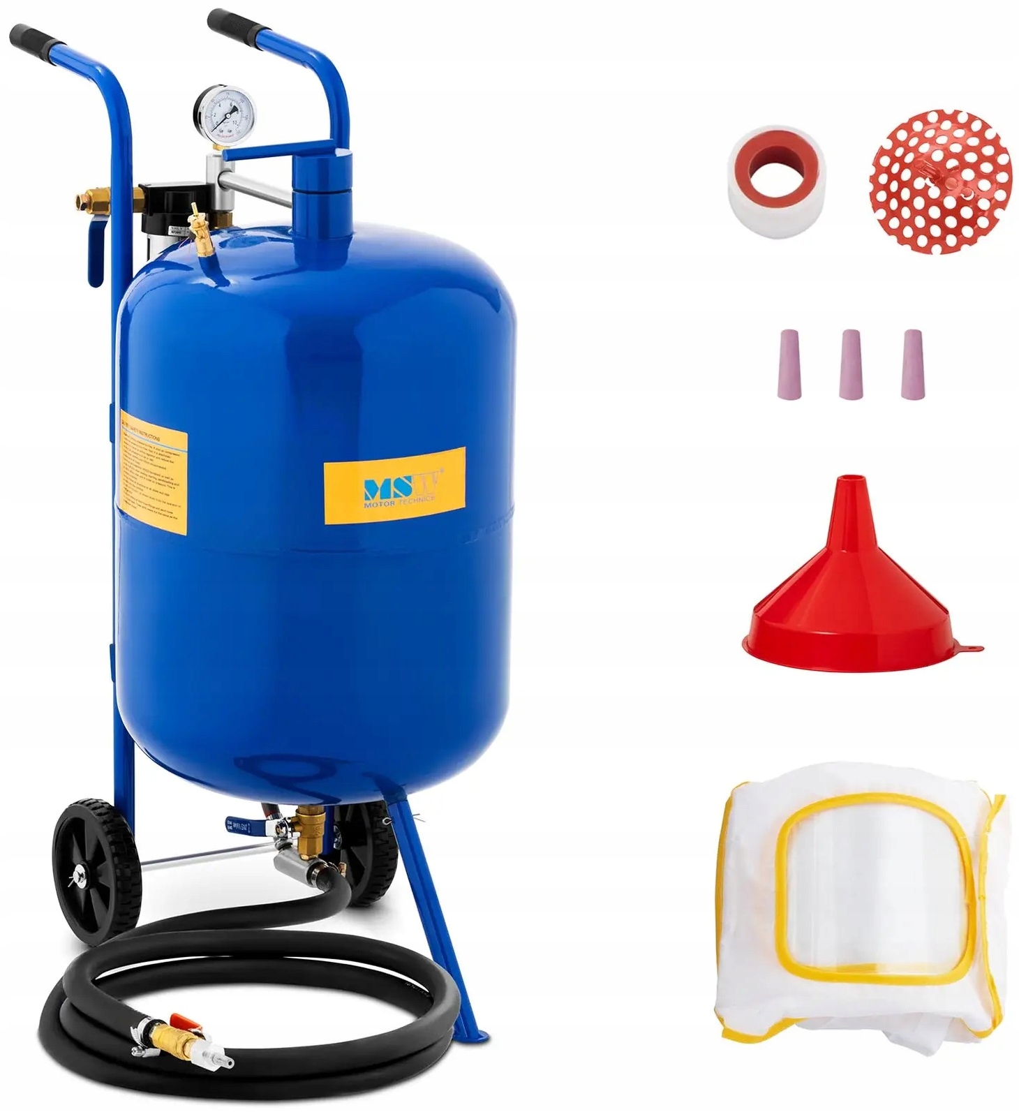 Mobilní tryskací zařízení (pískovačka) se sifonem 76 l Msw MSW-MS76A 10060306