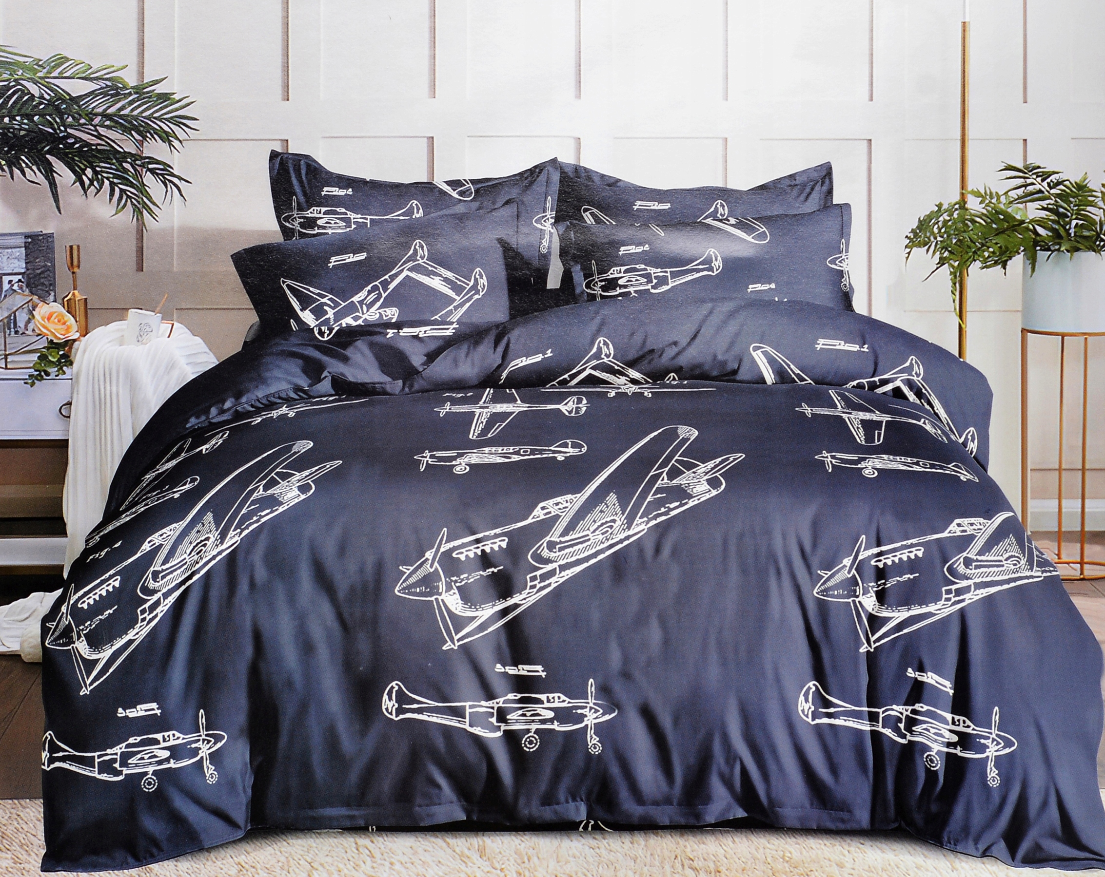 KOMPLET POŚCIELI TIK TOK 160X200 BAWEŁNA SATYNOWA +PRZEŚCIERADŁO KOLORY Wzór dominujący Geometryczny Kropki