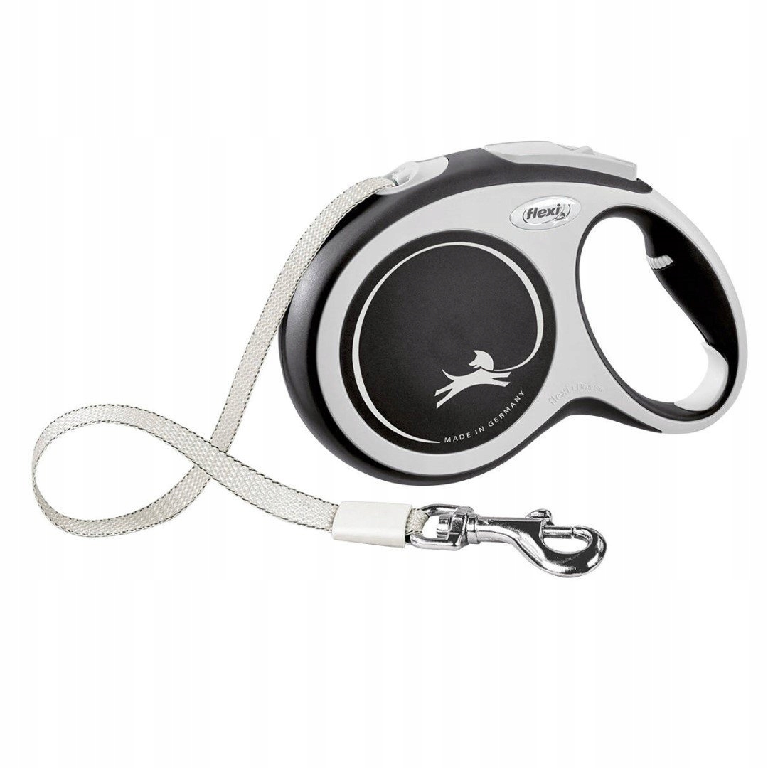 Flexi Smycz Automatyczna L Taśma 8M Do 50KG Czarna