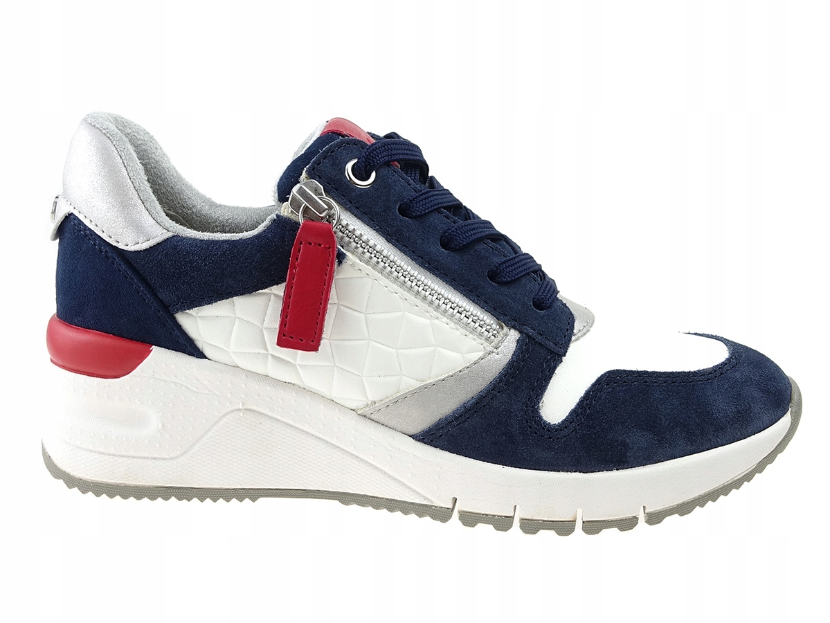 Tamaris sneakersy półbuty 23702 biały, granat 38