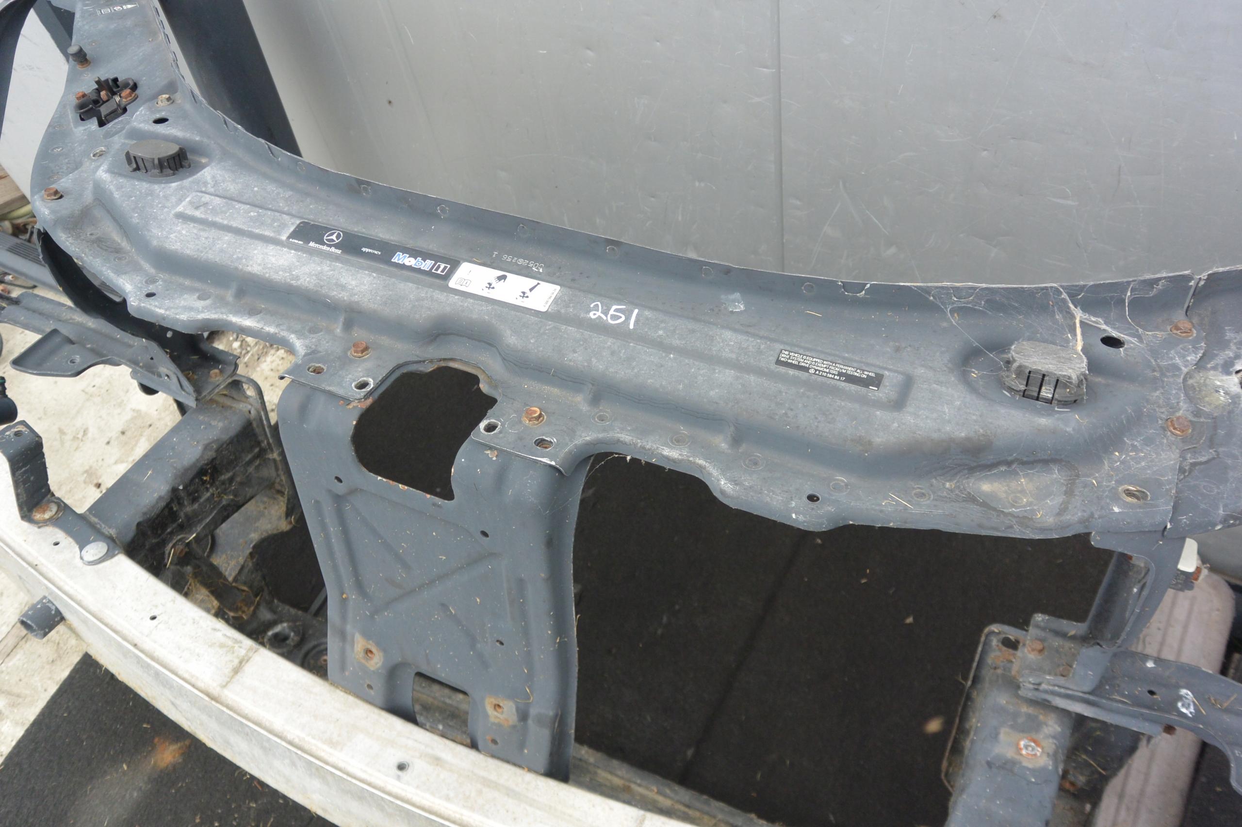 support panel for radiators pillar MERCEDES R W251 tip sider OKULAR