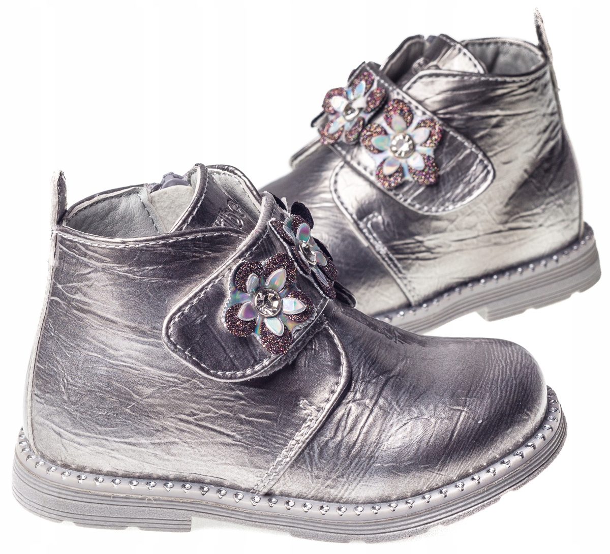 CLIBEE БОТИНКИ ДЛЯ ДЕВОЧЕК SILVER СТЕЛЬКА КОЖА R 21