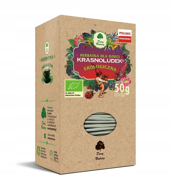 DARY NATURY HERBATKA DLA DZIECI KRASNOLUDEK EKOLOGICZNA 25x2g
