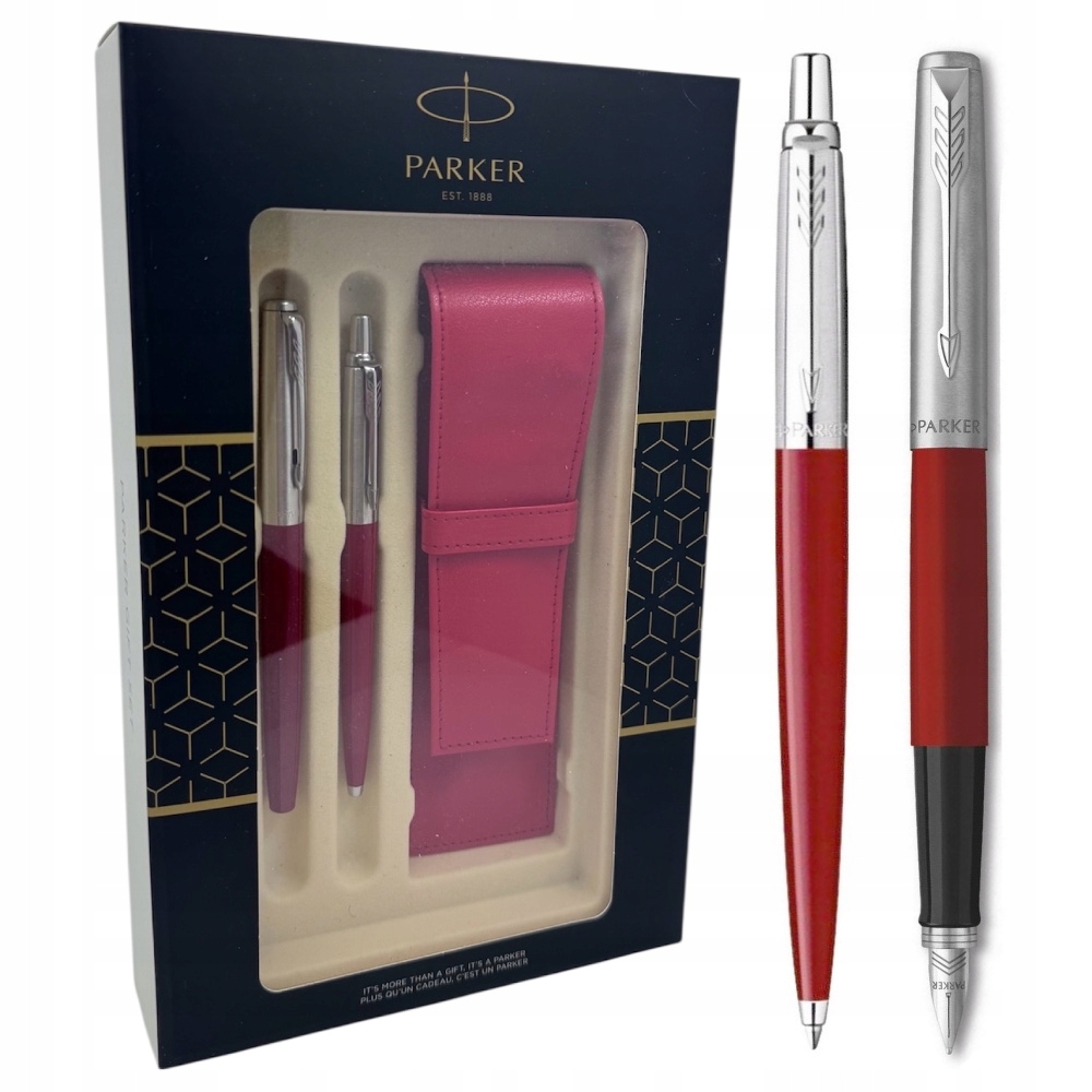 Parker Jotter Pióro Długopis Etui Czerwone