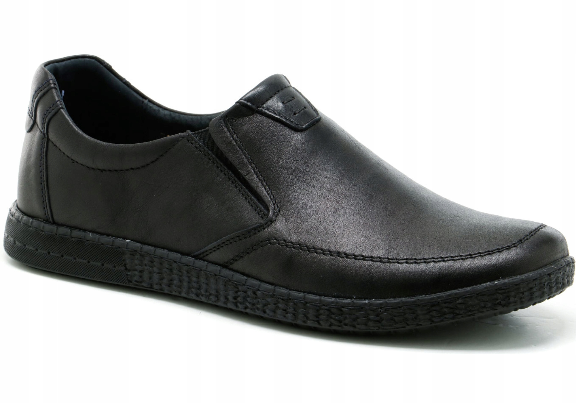 Riko 880 černé pánské polobotky s nazouvacími mokasíny