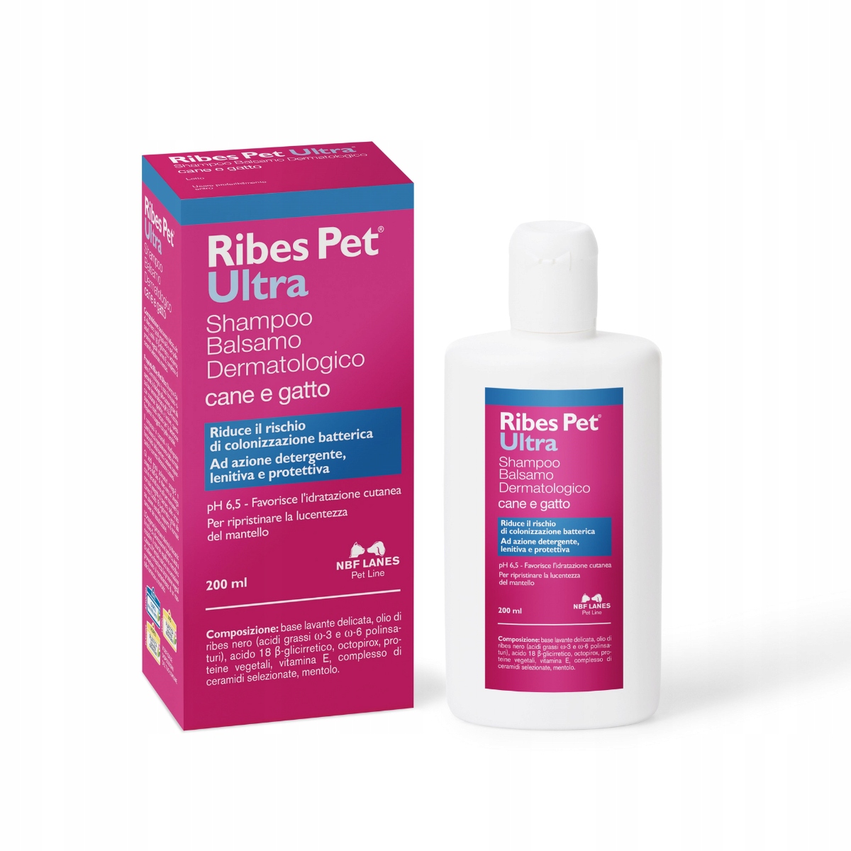 Ribes Pet Ultra cane e gatto (pies i kot) Nbf Lanes Szampon-Balsam