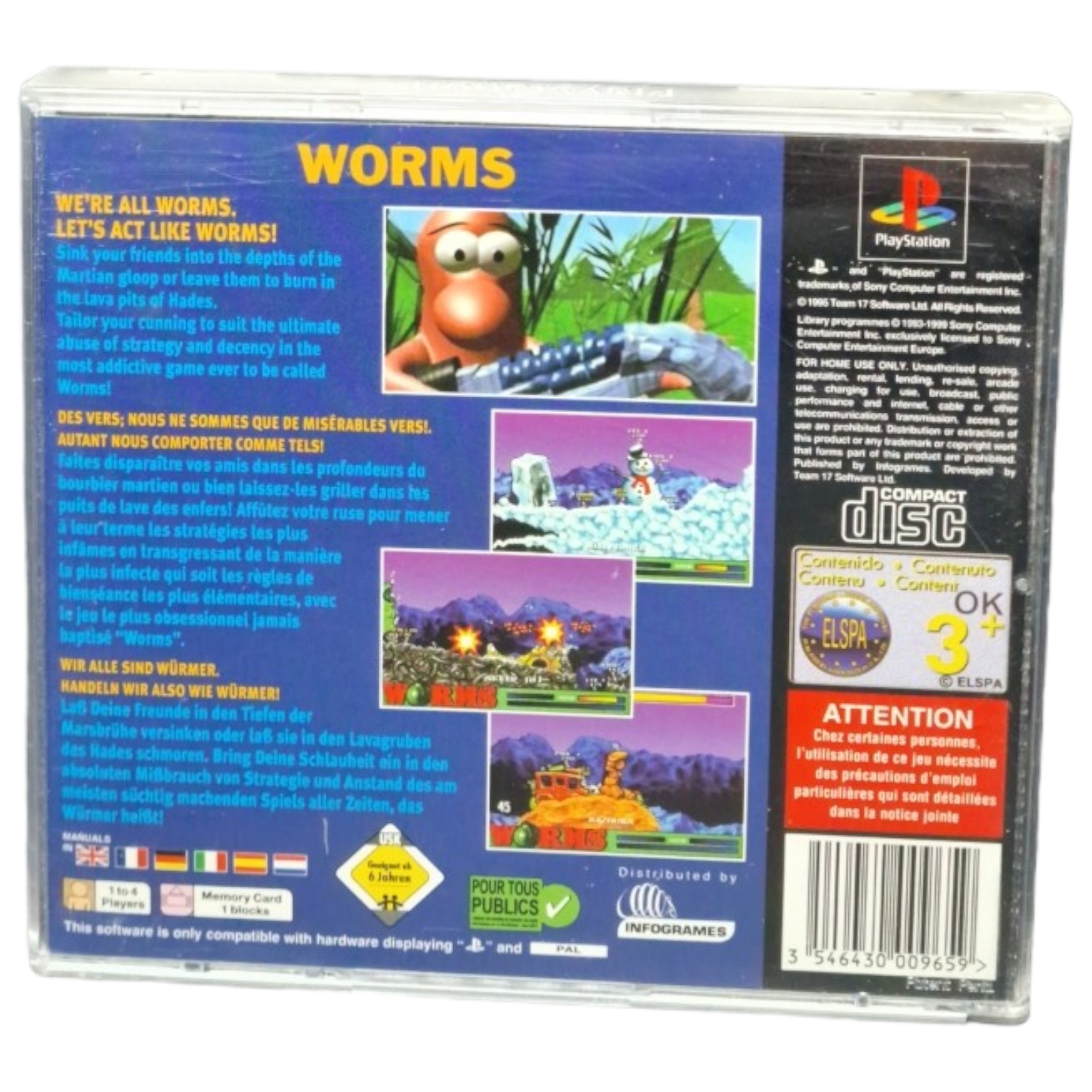 Gra WORMS BOX ENG PSX Sony PlayStation (PSX,PS1,PS2,PS3) Producent Sony Interactive Entertainment