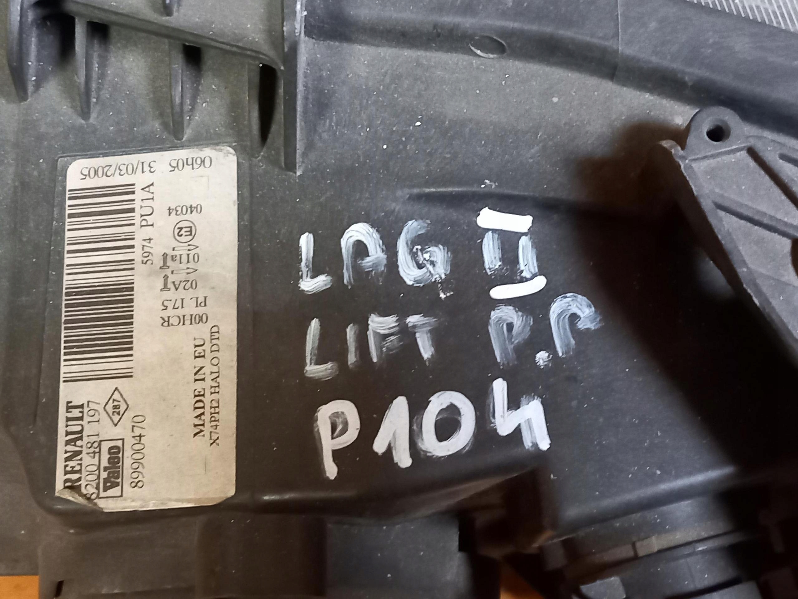 light right front complete RENAULT LAGUNA II LIFT 8200481197 05-07
