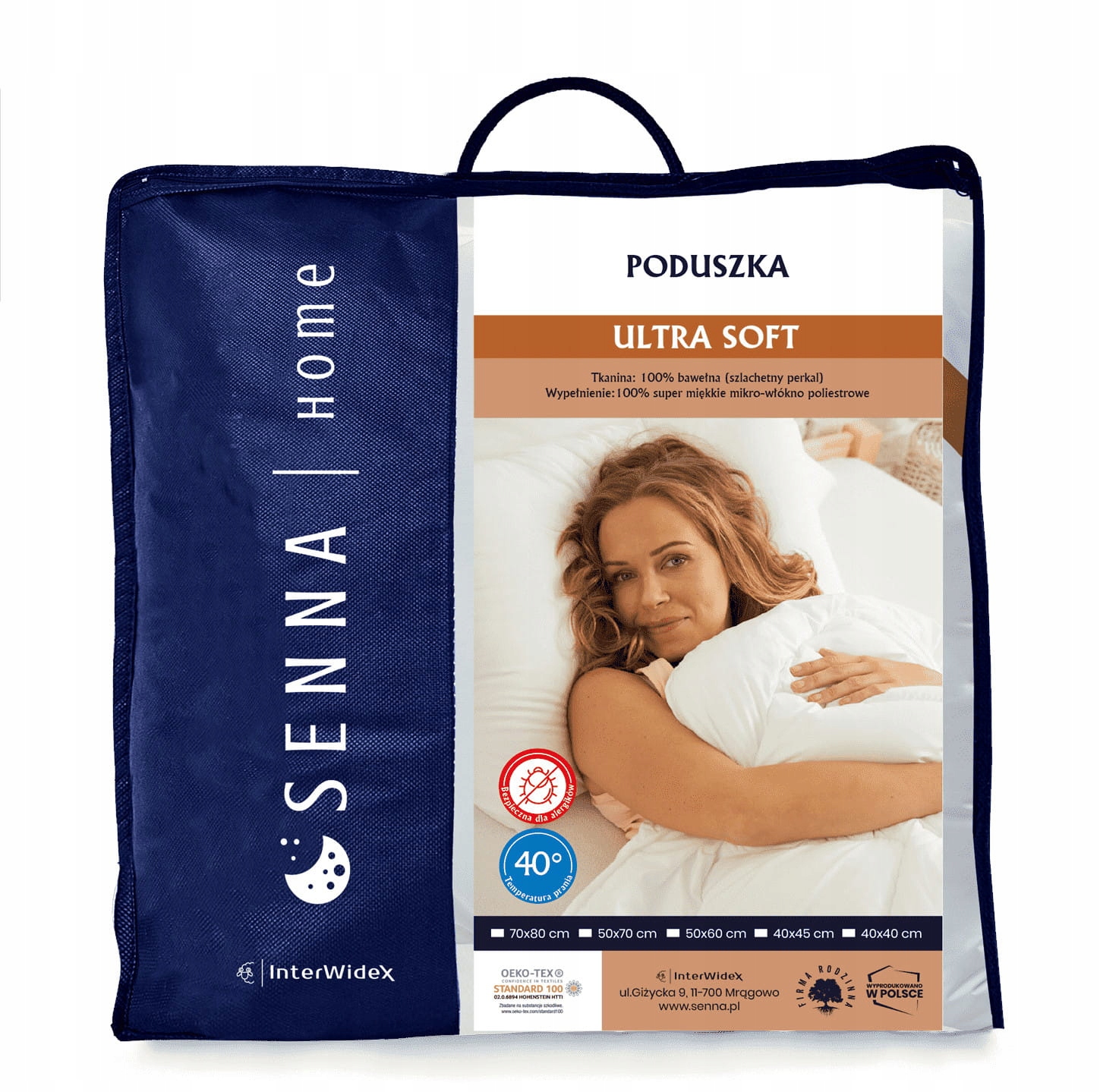 Inter Widex Polštář Ultra Soft Bílý 70×80 1400g