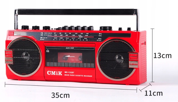 RADIO MAGNETOFON KASETOWY CMiK KASETA GŁOŚNIK Rodzaj jednokasetowy