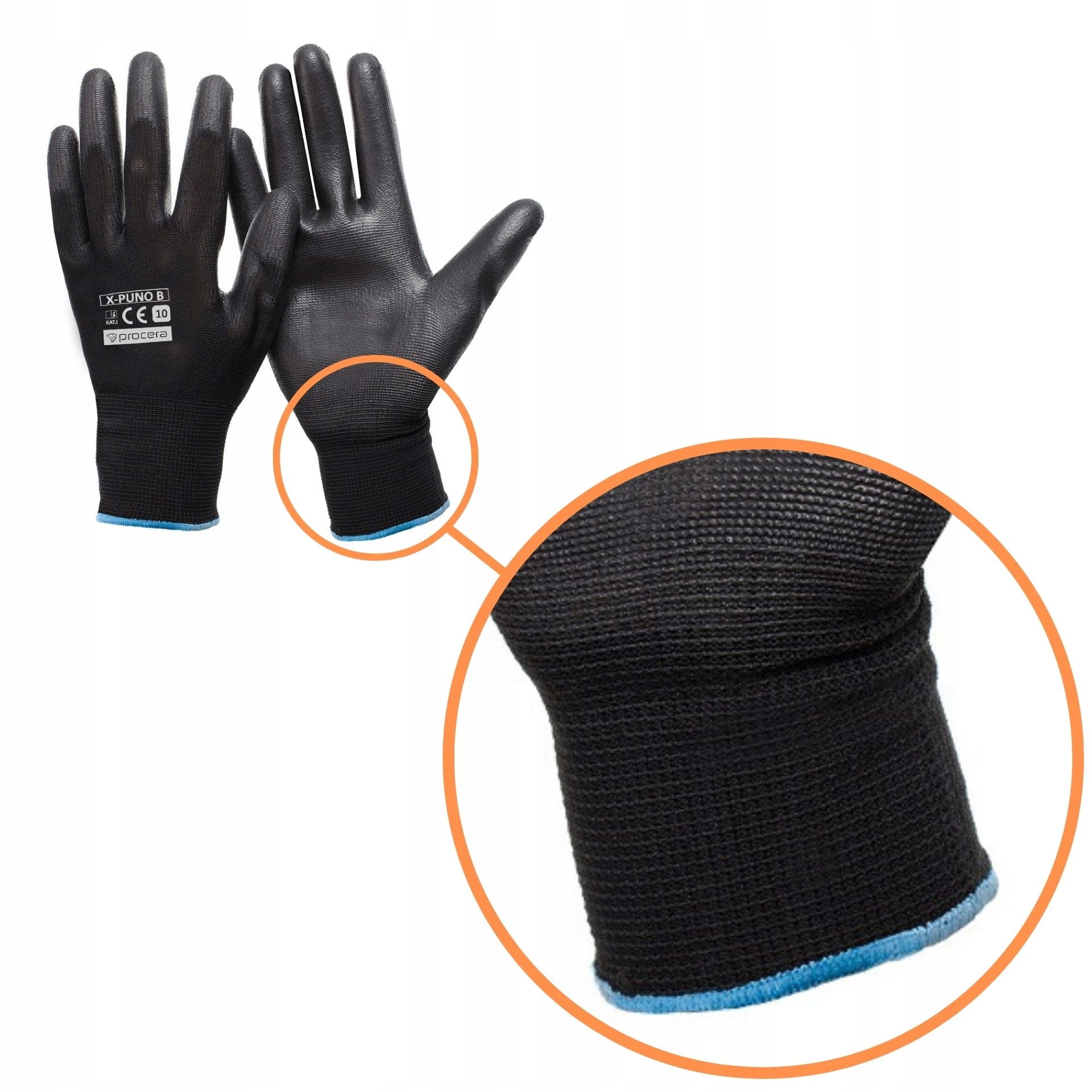12x RĘKAWICE rękawiczki robocze PROCERA X-PUNO ODPORNE NA ROZDARCIA r 6 Marka PRC