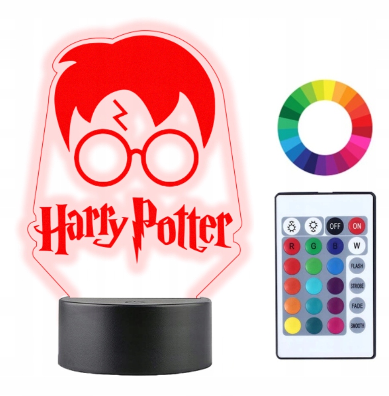 

Lampka Nocna Harry Potter 3D Led Imię