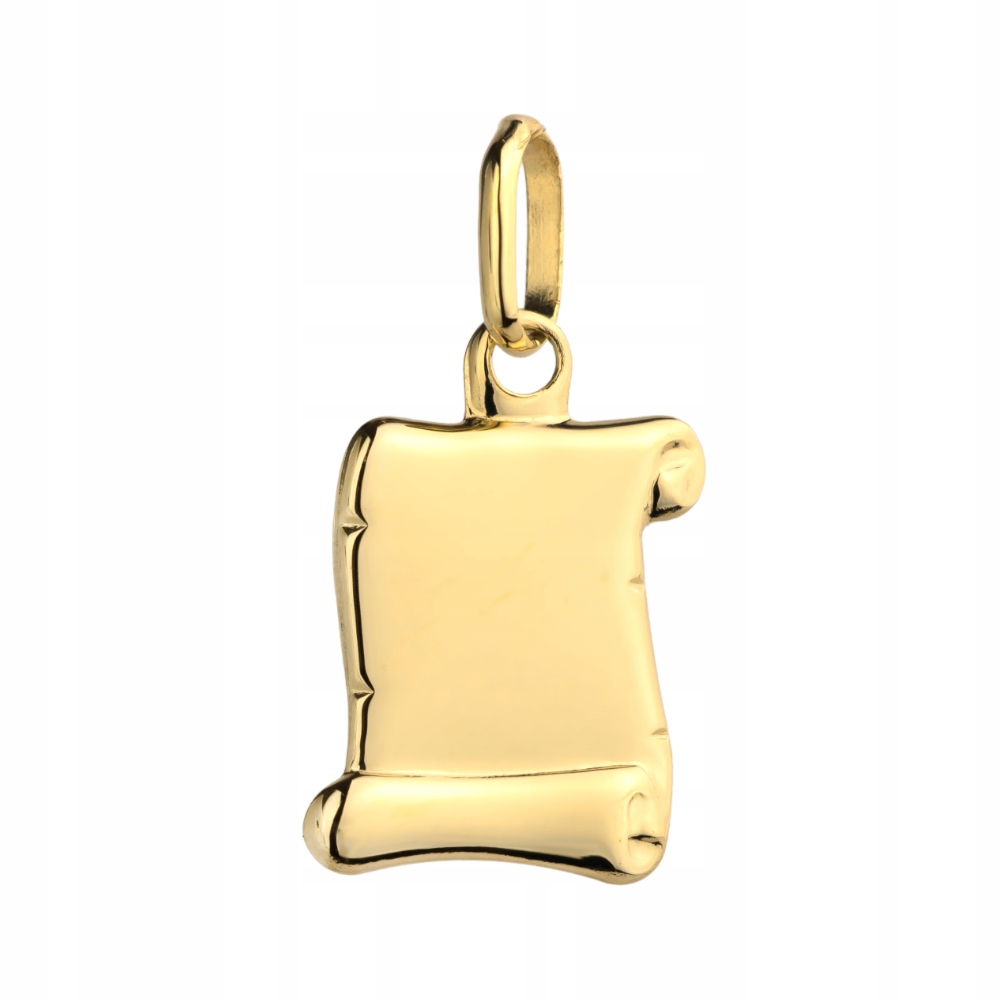 Přívěsek ze zlata 585 Papyrus bez zirkonu elegantní plech 0.38 g dárek