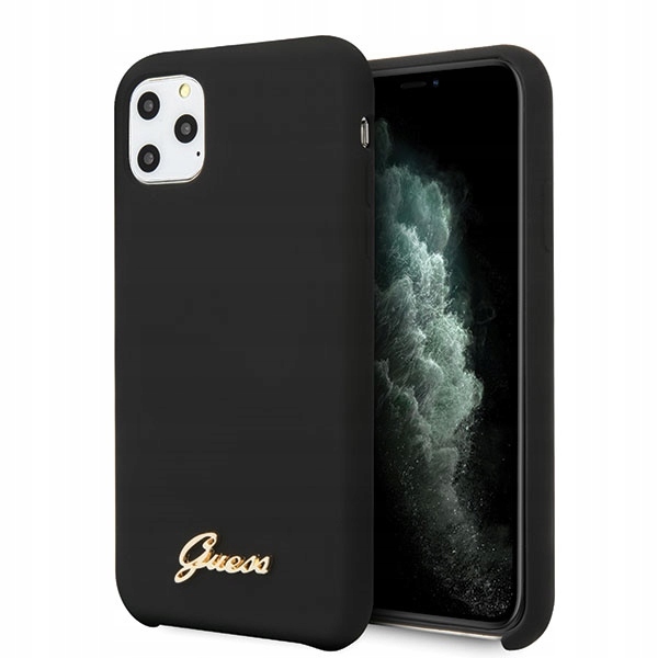 Guess GUHCN65LSLMGBK iPhone 11 Pro Max černý/černý hard case Silicone Vint