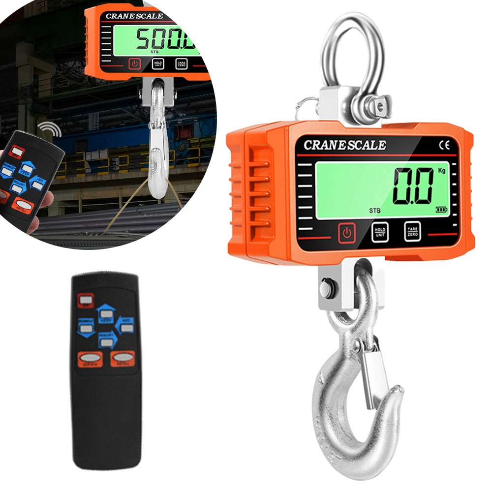 LCD Závěsná Háková Váha 2000 Kg 2T, Velká Skladovací Taška