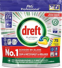 Levně Dreft – Citronové kapsle do myčky nádobí 75 kusů – Platinum