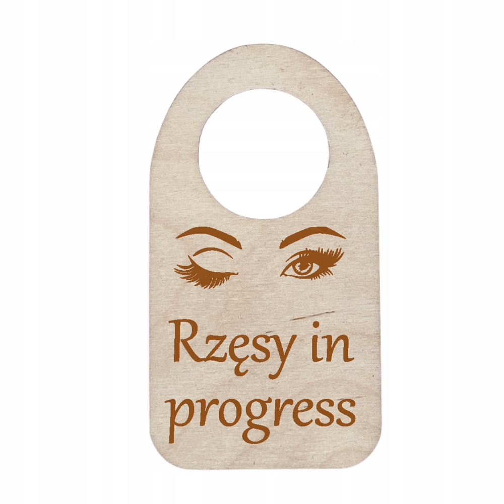

Zawieszka z drewna na Drzwi rzęsy manicure Inne