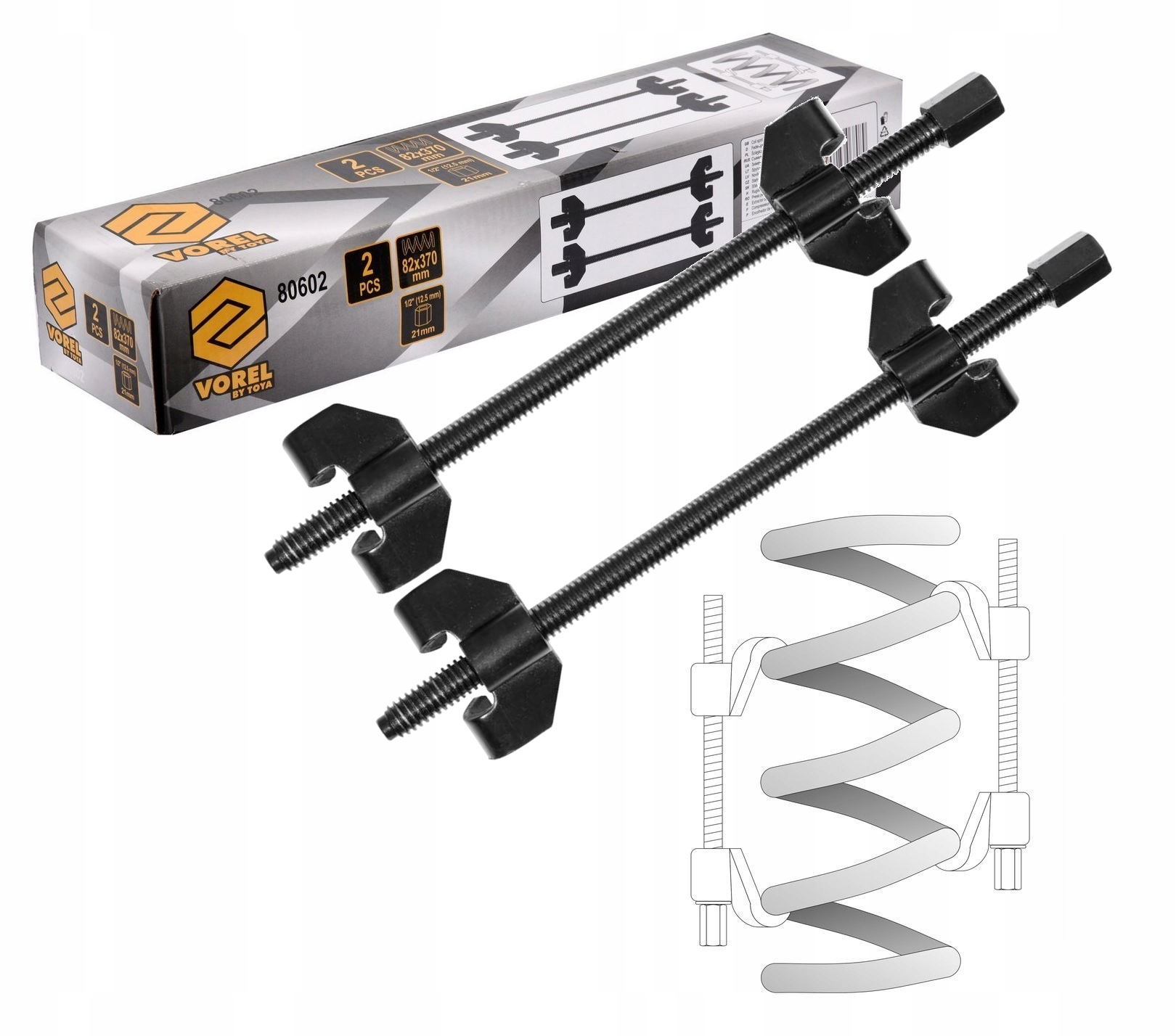 СЪЕМНИК ДЛЯ ПРУЖИН MCPERSON 2 ШТ. 80602