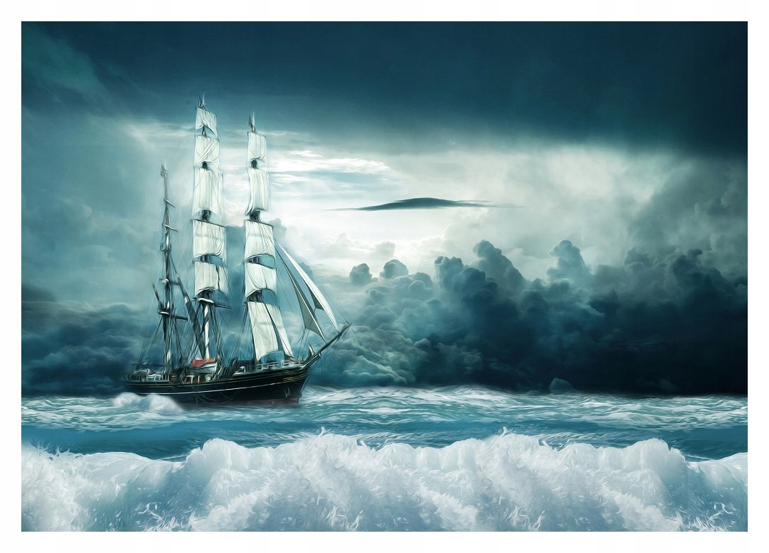 Vliesová fototapeta Bouře plachetnice Ufo Moderní design 312x219 lepidlo