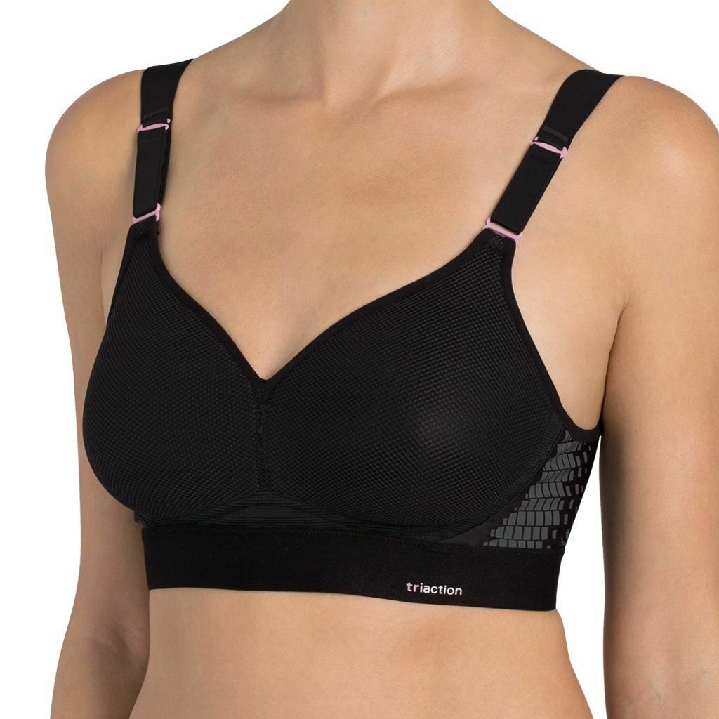 Triaction Triumph Plus Size Černá Bezešvá Sportovní Podprsenka 100C 6FA