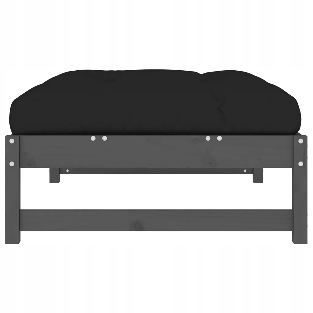 Podnóżek ogrodowy, szary, 120x80 cm, lite drewno sosnowe EAN (GTIN) 8720845803148