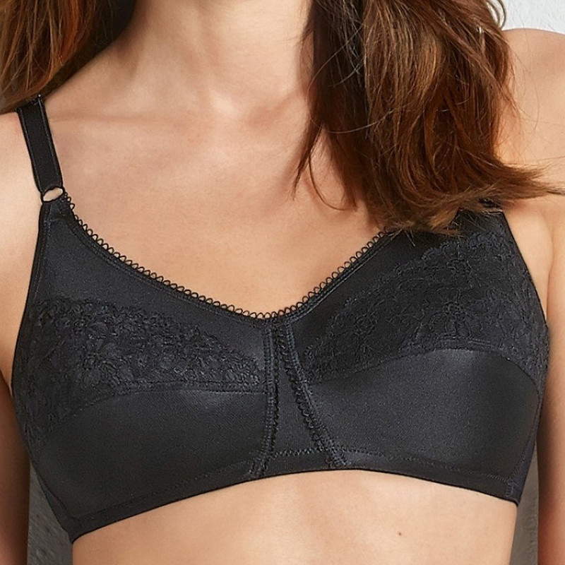 Biustonosz dla amazonek Anita Care Livia czarny kieszonki w obu miskach 95C