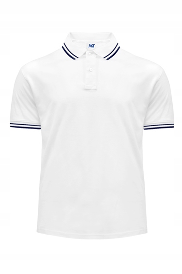 

Koszulka Męska Polo Jhk Contrast Biel/Czerń S