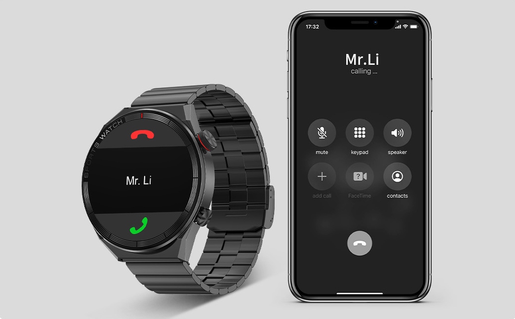 ZEGAREK SMARTWATCH MĘSKI NFC INDUKCJA ROZMOWY MENU PL 2 PASKI RNCE99 SPORT Rodzaj smartwatch