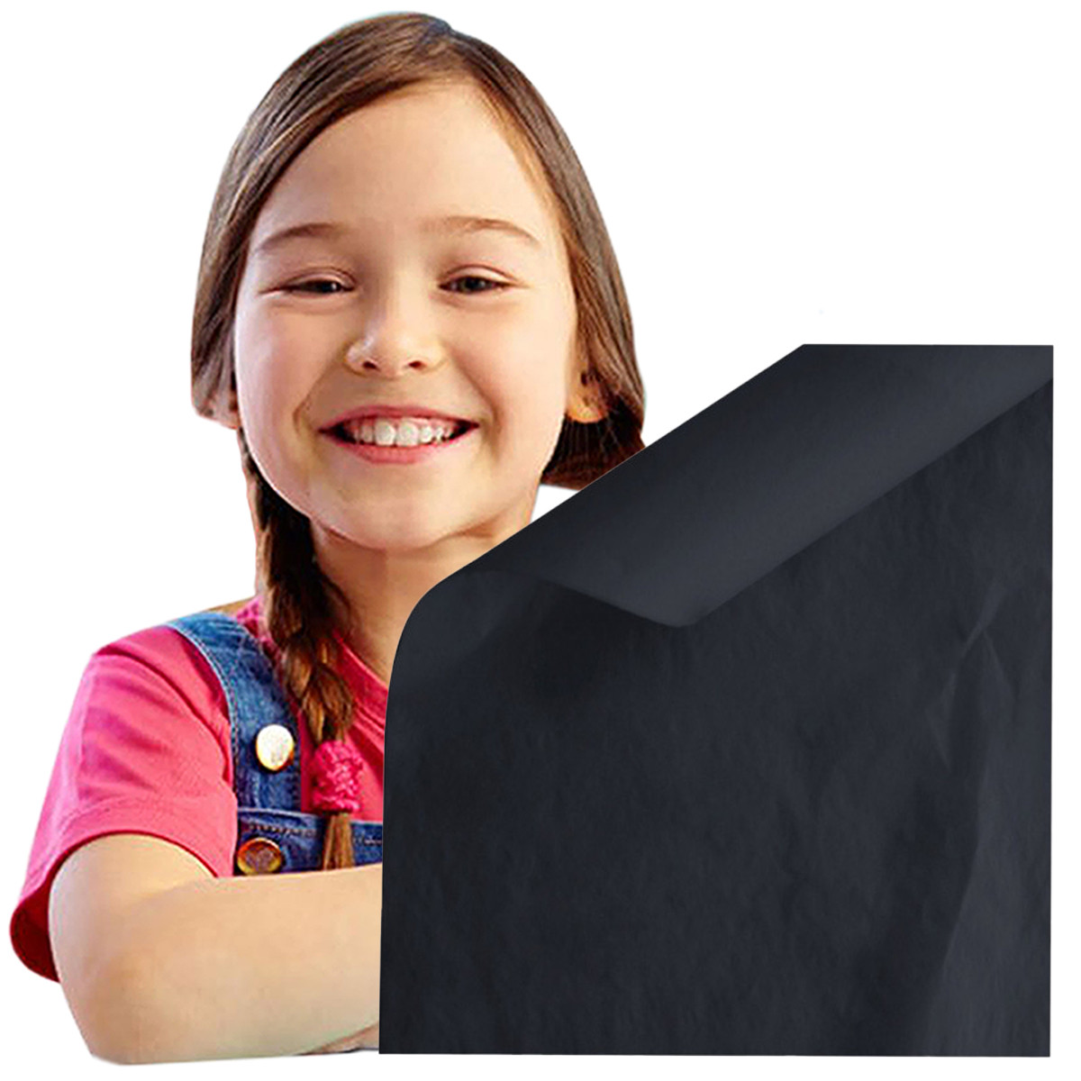 CZARNA Gładka Bibuła Dla Dzieci Szkolna GWARANCJA