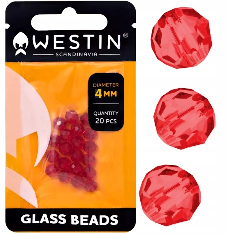 Koraliki Do Zestawów Texas Carolina Rig Westin Glass Beads 4mm Uv Fluo 20sz